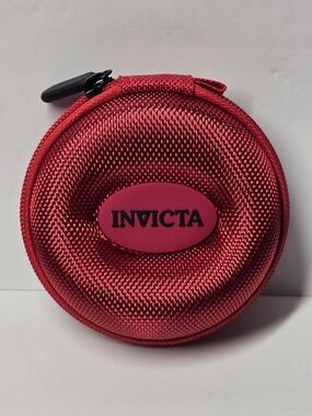 Invicta Single Watch Travel Case w/ Zipper, Red (IPM247-RED)